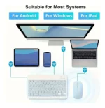 KIT DE TECLADO Y MOUSE INALAMBRICO PORTATIL CON BLUETOOTH - Imagen 5