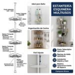 ESTANTERIA  ESQUINERO MULTIUSO AJUSTABLE PARA BAÑO - Imagen 2