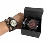 SET DE RELOJ PARA HOMBRE CON PULSERAS-ELEGANCIA Y ESTILO - Imagen 3
