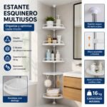ESTANTERIA  ESQUINERO MULTIUSO AJUSTABLE PARA BAÑO