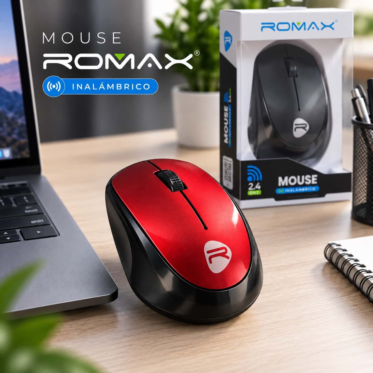 75e9685a-7cc2-42c8-9c06-fe5892d9e930 MOUSE INALÁMBRICO ROMAX TPM 0043 - Imagen 1