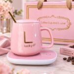 TAZA CERÁMICA LUCKY CON BASE CALENTADORA ELÉCTRICA Y CUCHARITA - Imagen 4