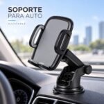 SOPORTE PARA CELULAR DE AUTO CON BASE DE SUCCIÓN AJUSTABLE