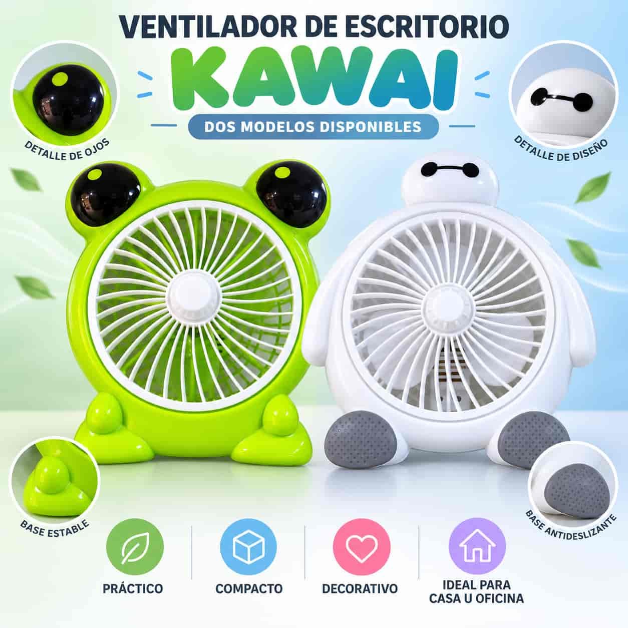 d3483eef-4e8f-4b74-bccb-e325aa9fb7a3 VENTILADOR DE MESA KAWAII - Imagen 1